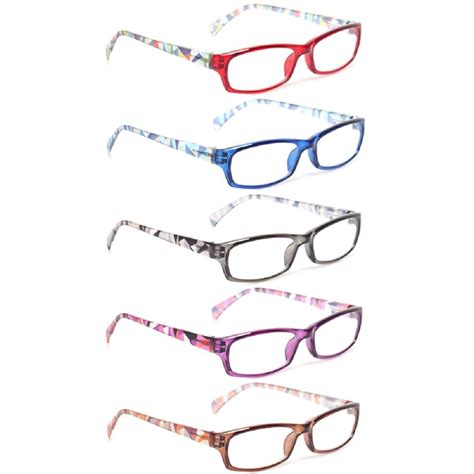 Reading Glasses 5 Pairs Fashion Ladies Readers Spring Multicolor Size