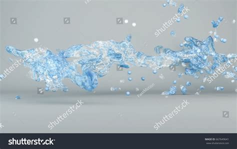 Cg Animation Water Flow Digital Backdrop Stock Illustration 667649641