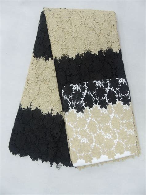 Free Shipping Double Colors African Cord Lace Fabric High Quality African Guipure Lace Fabric