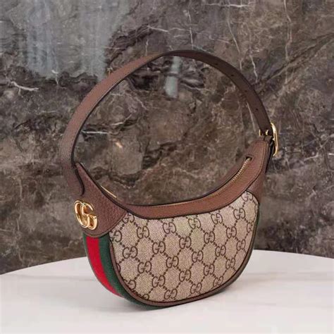 Gucci Women Ophidia Gg Mini Bag Beige And Ebony Gg Supreme Canvas Lulux