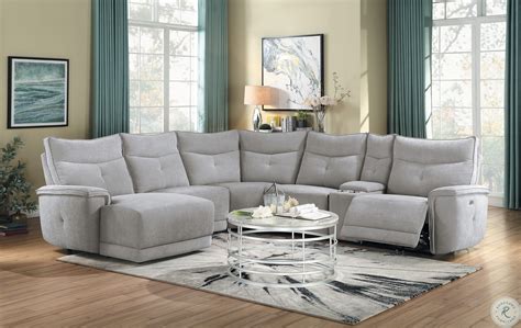 Josef Gray Power Reclining Sectional In 2020 Sectional Sofa With