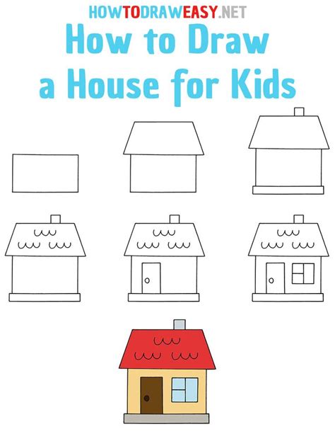 How To Draw A House For Kids With The Words How To Draw A House For Kids