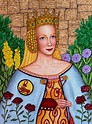 Portrait Of Joan The Fair Maid Of Kent Painting by Stephen Warde Anderson
