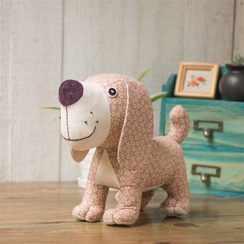 Stuffed Dog Toy Pattern Soft Plush Animal Sewing Pattern To Sew