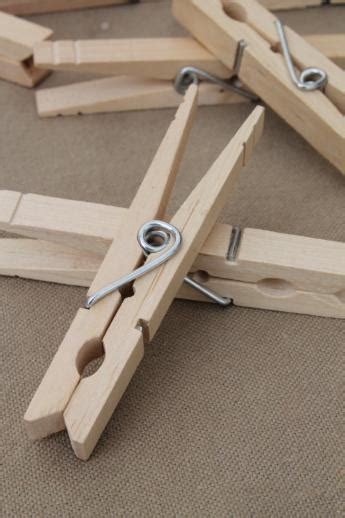 75 Vintage Wood Clothespins Primitive Old Wooden Clothespin Lot