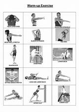 Images of Warm Up Exercise Routine