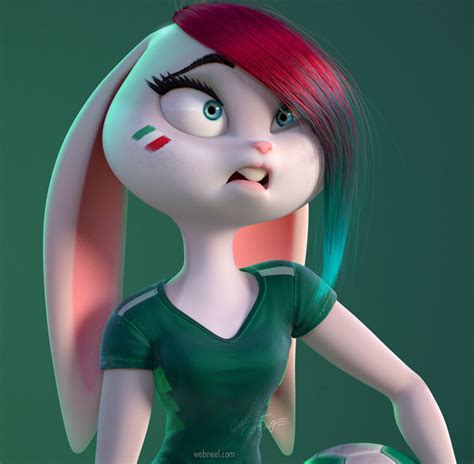 3d Model Cartoon Rabbit Girl Character Design By Carlos Ortega Elizalde 1