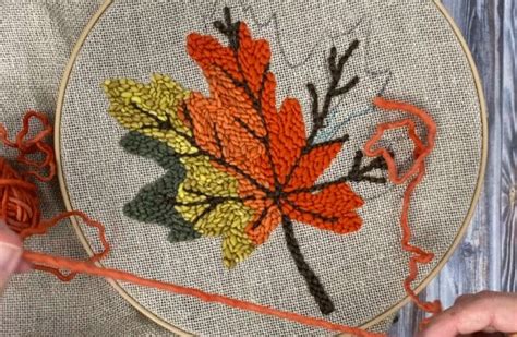 Free Fall Punch Needle Pattern Time Lapse Video Marching North