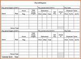 Pictures of Employee Payroll Register Template