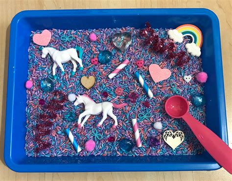 Unicorn Sensory Tray Sensory Bin Loose Parts Montessori Etsy