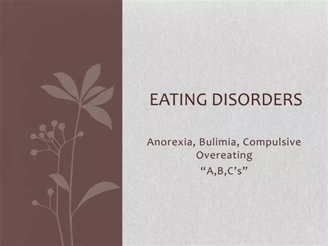 Ppt Eating Disorders Powerpoint Presentation Free Download Id1960937