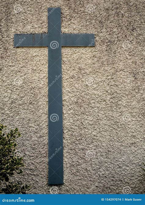 Croix Catholique Sur Un Mur Symbole De La Foi Photo Stock Image Du