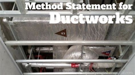 Method Statement For Installation Of Ductworks With Accessories Duct