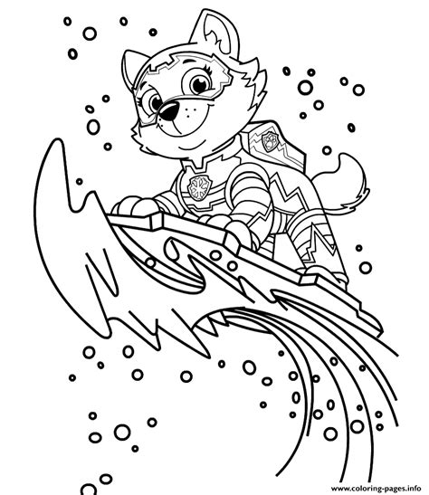Paw Patrol Mighty Pups Everest Coloring Pages My Xxx Hot Girl