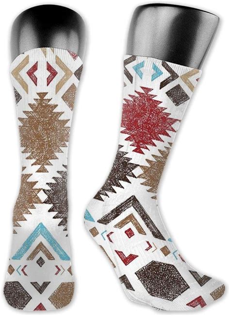 Dhnkw Socks Compression Medium Calf Crew Sock Retro Grunge Maya Latin
