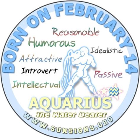 See characteristics of your astrological sign and unveil your personality traits. February 14 - Aquarius Birthday Horoscope Meanings ...