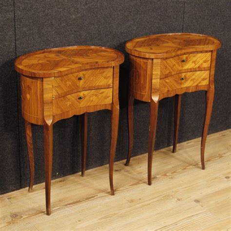 Antiques Atlas Pair Of French Inlaid Bedside Tables 20th Century