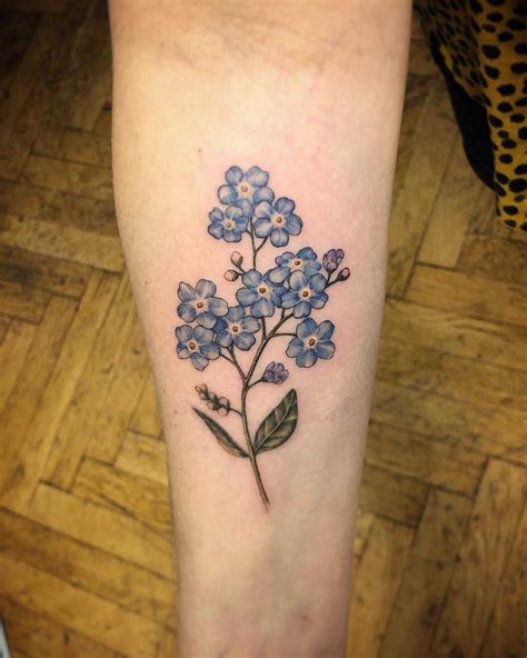Forget Me Nots Tattoo By Annelie Fransson Inked On The Right Forearm Tattoos Beautiful Flower