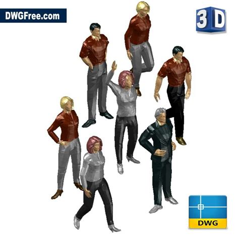 People CAD Blocks In Autocad Drawing People In DWG Format