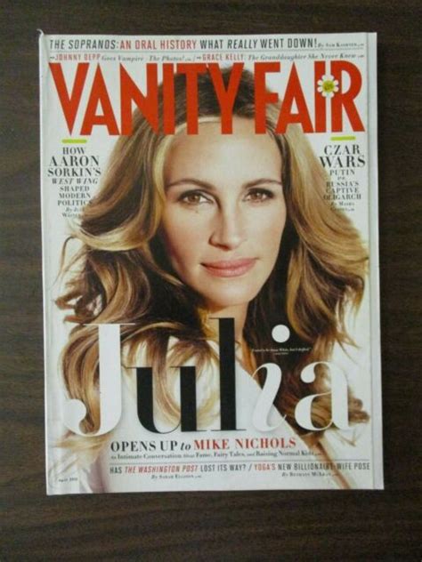 Vanity Fair Magazine April 2012 Julia Roberts Aaron Sorkin West Wing