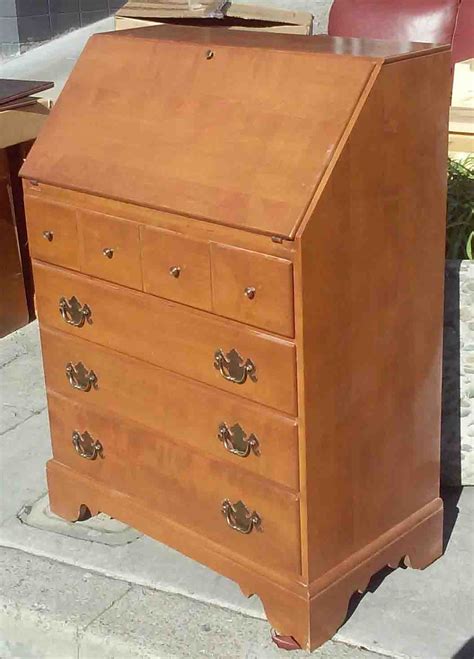 Uhuru Furniture And Collectibles Sold Maple Secretary Desk 75