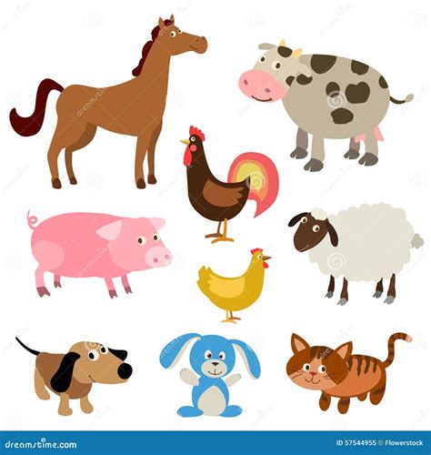 Cartoon Farm Animal ~ Farm Animals Illustration Cartoon Vector