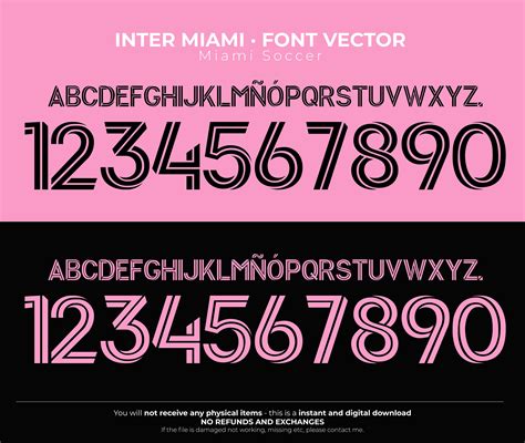 Font Vector Inter Miami Jersey 2023 Font SVG AI Eps TTF Etsy