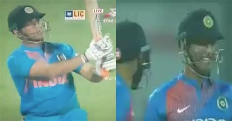 Watch Video Ms Dhoni Wins The Crowd By Hitting A Mammoth Six To The