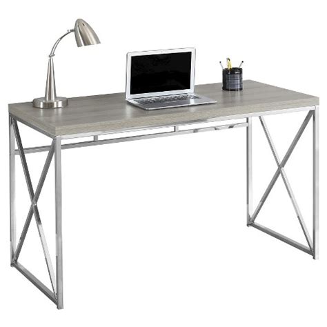Shop for metal computer desk with online at target. Chrome Metal Computer Desk - Dark Taupe - EveryRoom : Target