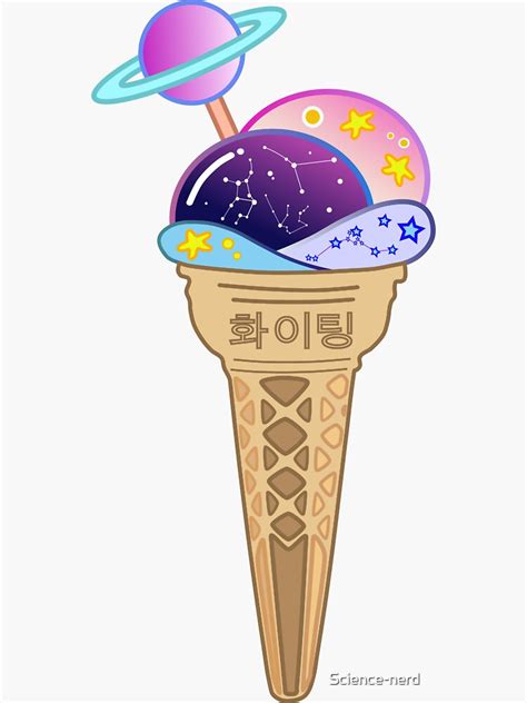 Space Ice Cream Sticker For Sale By Science Nerd Redbubble