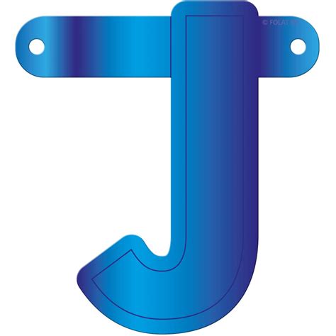 Banner Letter J Blauw