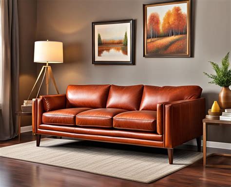 Cozy Up Your Living Room With a Rich Rust-Colored Couch - Corley Designs