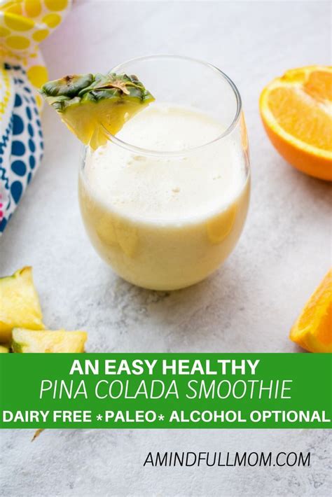 Pina Colada Smoothie Rich Coconut Fresh Pineapple And Orange Juice