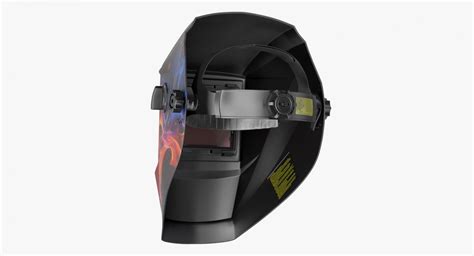 3d Welding Helmet With Flame Decal 3d Molier International