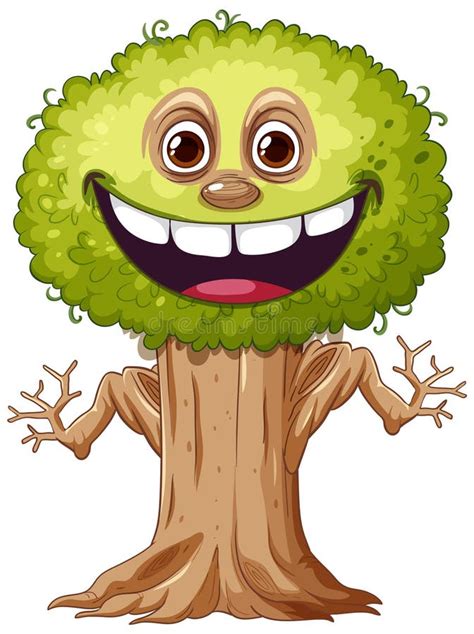 Smiley Tree Stock Illustration Illustration Of Cute 13017896