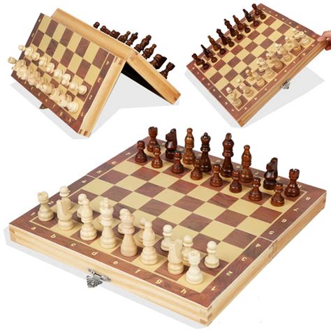 Games Toys And Games Modern Manufacture Large Chess Wooden Set Folding