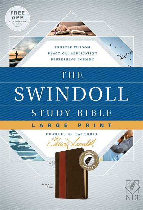 The Nlt Swindoll Study Bible Large Print Brown Indexed