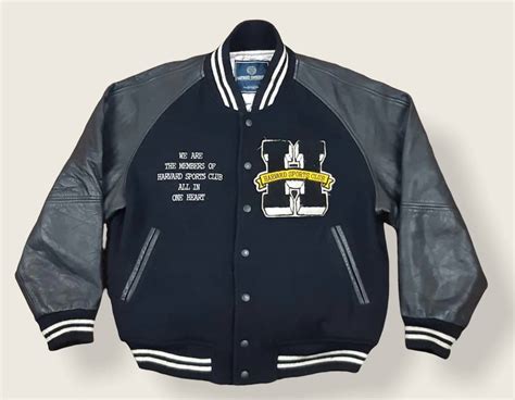 Vintage Vintage Harvard University Club Leather Varsity Jacket Grailed
