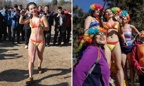 Bikini Clad Participant Becomes Centre Of Attention At Beijing S Annual