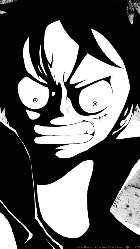One Piece Wallpaper Luffy One Piece Wallpaper Black And White