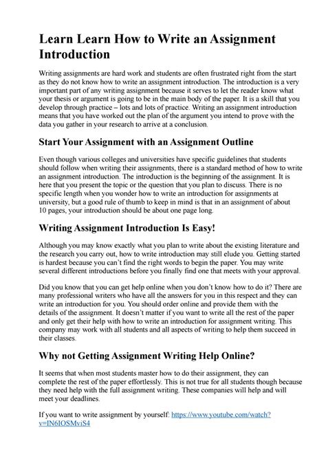 ⛔ how to write a good introduction for an assignment how to write a great introduction for an