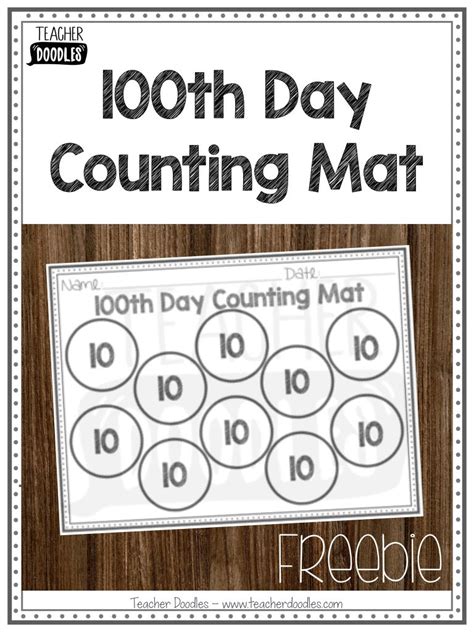 100th day counting mat