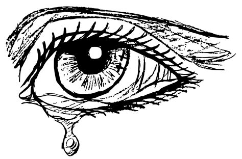 Dibujo A Lápiz De Un Ojo Con Una Lágrima Cristina Ilustraciones Y Diseños
