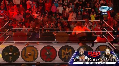 Kofi Kingston Vs Ivar Viking Raiders Match Wwe Raw 09102023 En