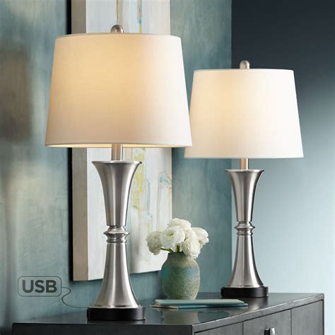 Light Lamps Modern Cream Floral Table Light Lamp With Shade Bedside Table Lamp