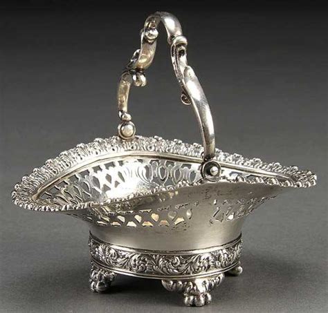 Tiffany And Co Sterling Silver Handled Basket