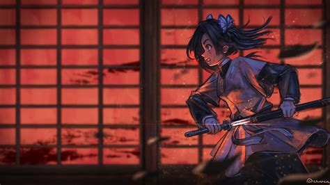 Demon Slayer Aoi Kanzaki With Sword With Background Of Window Hd Anime