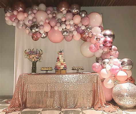 Pink Lavender Rose Gold And Silver 40th Birthday Dessert Table Styled