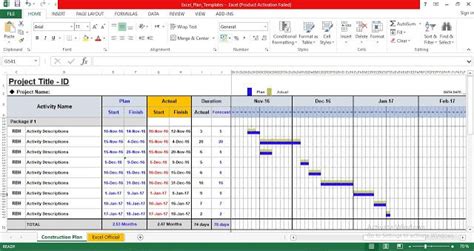 Excel Project Planner Template Seryranch