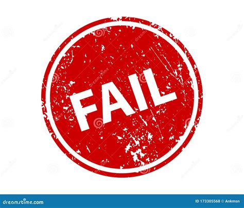 Fail Stamp Vector Texture Rubber Cliche Imprint Stock Vector